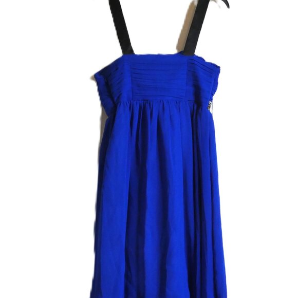Blue PROM Dress Size 4 Mini Chiffon Beaded Ruched Flirty Flighty Layers Lipsy UK - Picture 3 of 8